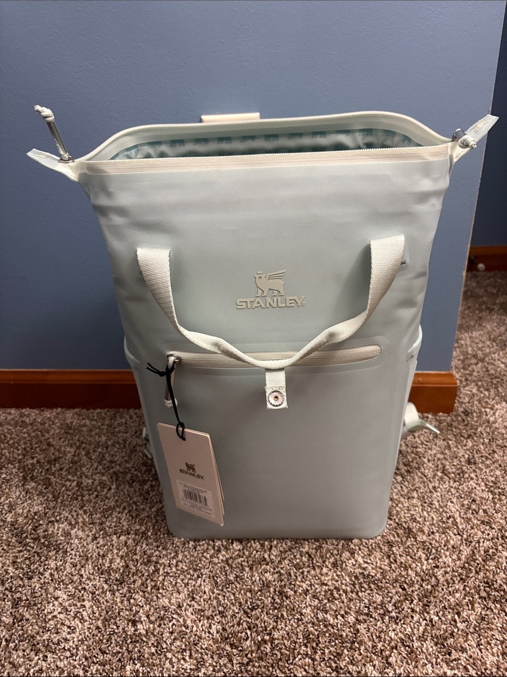 Stanley Light Blue Insulated Backpack Cooler NWT